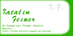 katalin feimer business card